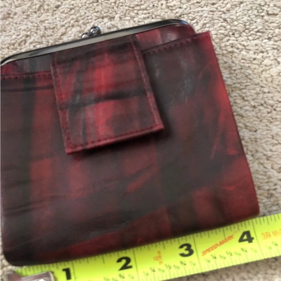 Vintage BUXTON‎ Wallet Burgundy Maroon Top Grain Cowhide Leather - Picture 4 of 15